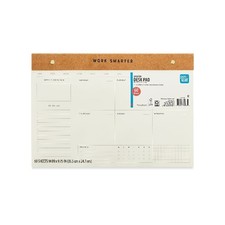 Undated Desk Pad Weekly Planner, Kraft, 60 Perforated Sheets, 14 in x 9.75 in