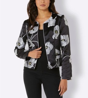 Creation L Damen Blazer Jacke Anzugjacke Langarm schwarz grau Gr. 42 NEU