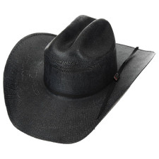 Justin 20X Cutter Black Straw Western Hat JUS12656-BLK