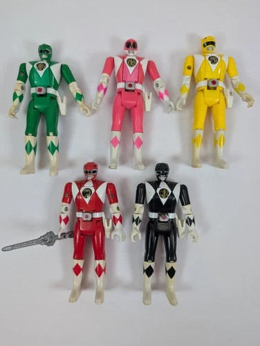 Vintage 1993 Mighty Morphin Power Rangers 5.5" Action Figure Lot Bandai