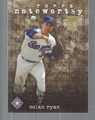 2001 Topps Noteworthy #TN32 Nolan Ryan Texas Rangers - NM-MT
