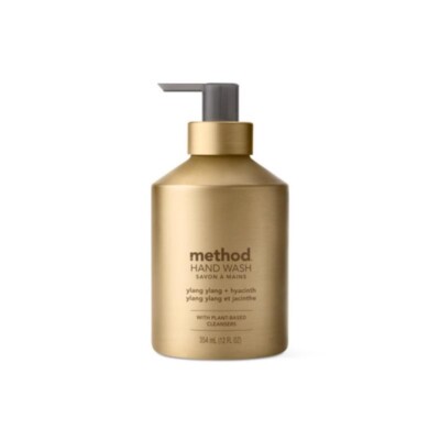 Method Gel Hand Wash Ylang Ylang + Hyacinth Plant Based Aluminum Bottle 12 oz