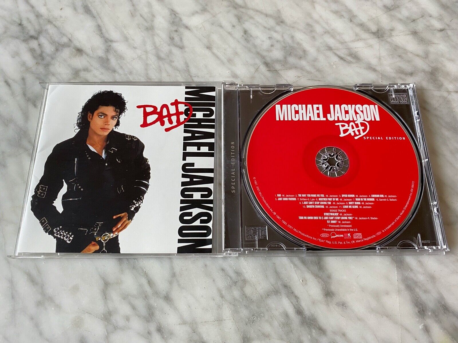 Michael Jackson Bad CD 2001 Epic Special Edition BONUS TRACKS! Smooth  Criminal