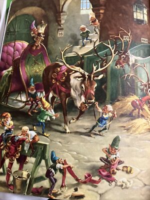 VTG 50s RARE JOLLY OLD SANTA CLAUS Paperback Book By Van B. Hooper