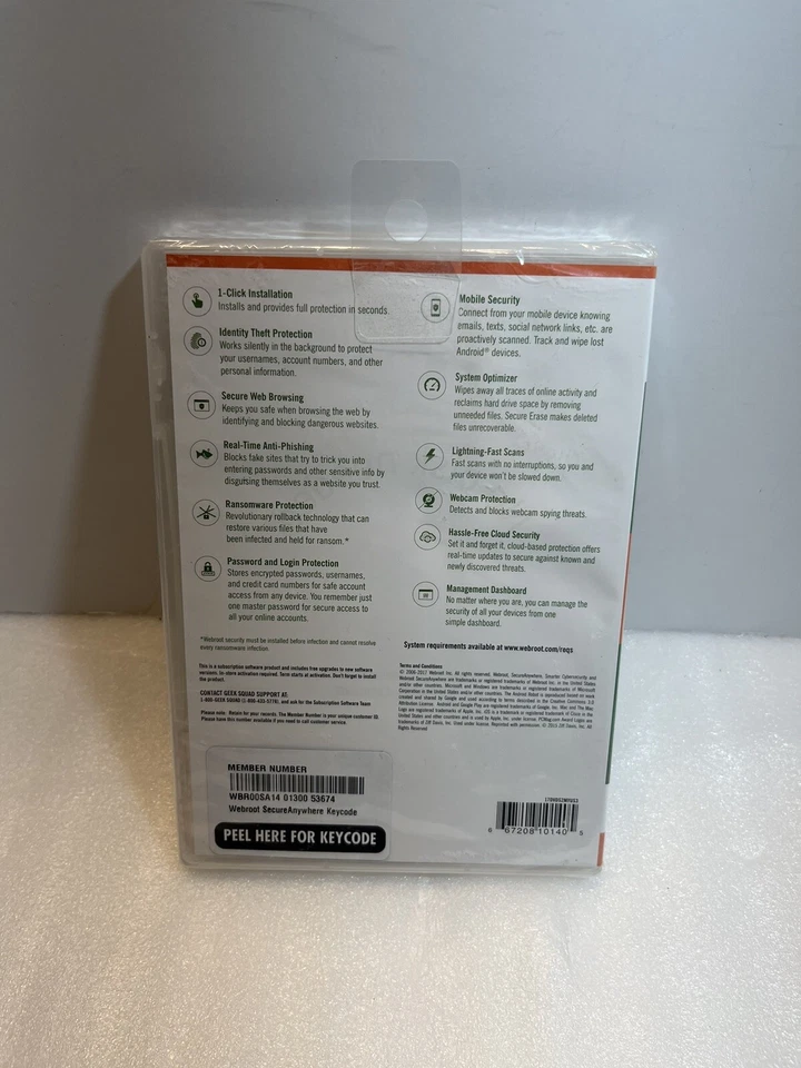 Webroot Internet Security with Antivirus 3 Devices PC, Mac, and Mobile Sealed - Image 2 of 4