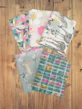 5 Fat Quarters - Assorted Zebra Dazzle Fat Quarter Bundle