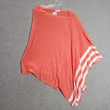 Artisan NY Women Sweater One Size Pink Poncho 100% Organic Linen Beach