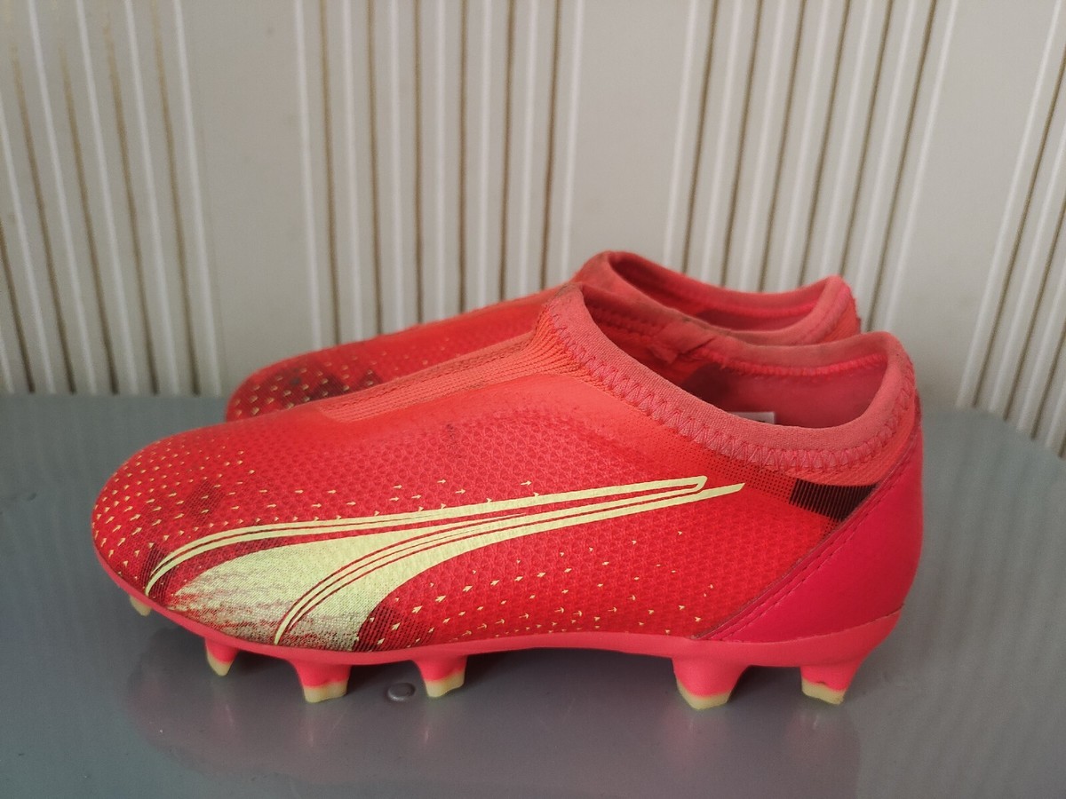 Puma Ultra Match Laceless FG/AG Junior Kids Football Boot Fiery