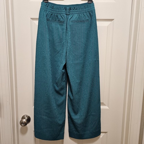 NWT Women’s Athleta Echo Wide-Leg Crop Pants Green Elastic Waist Size 0 - Picture 3 of 9