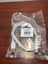 USB 2.0 A Male to B Male 28/24AWG Cable - Gold Plated - WHITE, 3ft