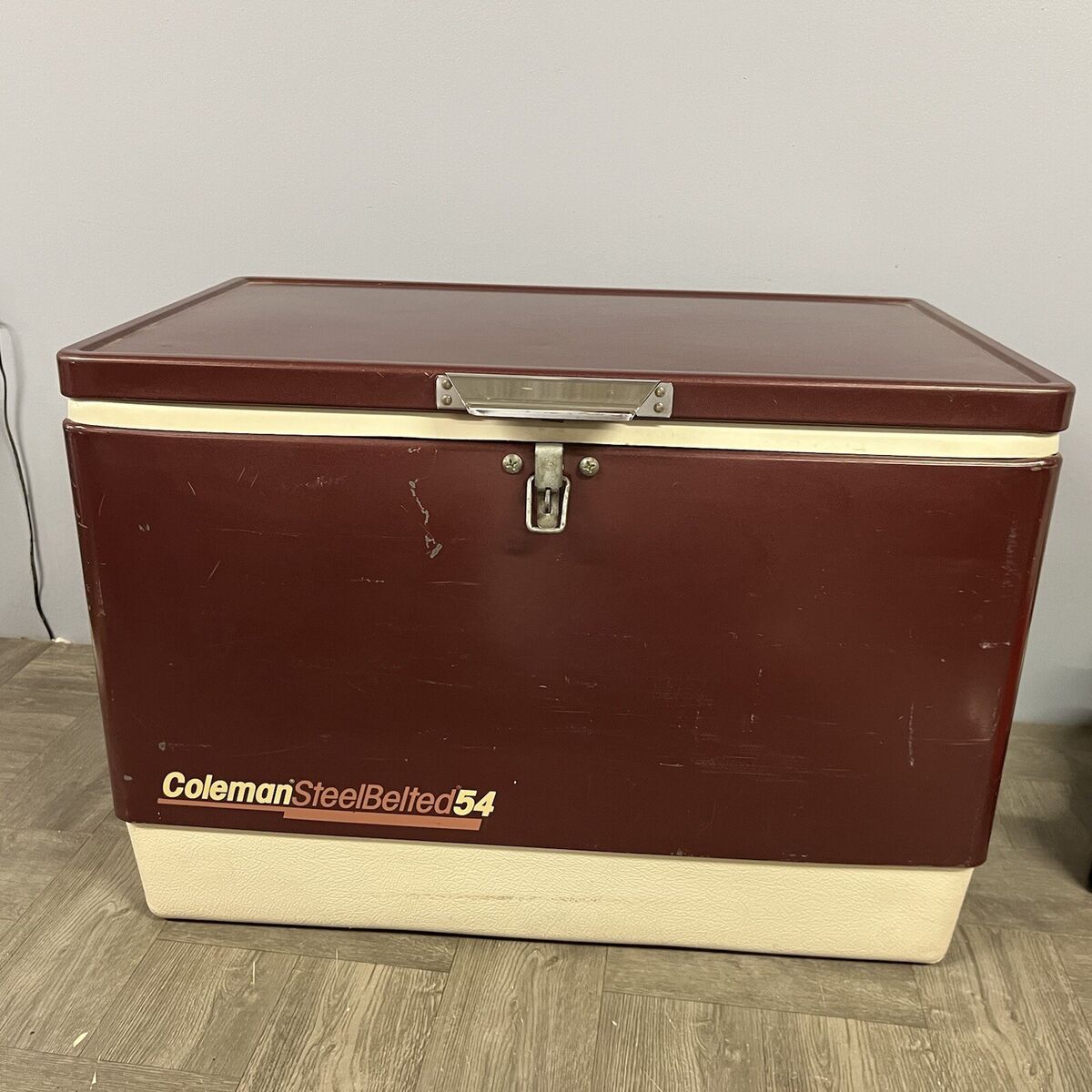Vtg Coleman Steel Belted 54 Qt Vintage Ice Chest Cooler Vtg Coleman Steel Belted 54 Qt Vintage Ice Chest Cooler