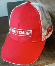 Craftsman Snapback Trucker Baseball Hat Red and White Ace Hardware 