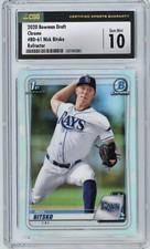 NICK BITSKO 1st Bowman 2020 Bowman Draft Chrome REFRACTOR CSG 10 Gem Mint