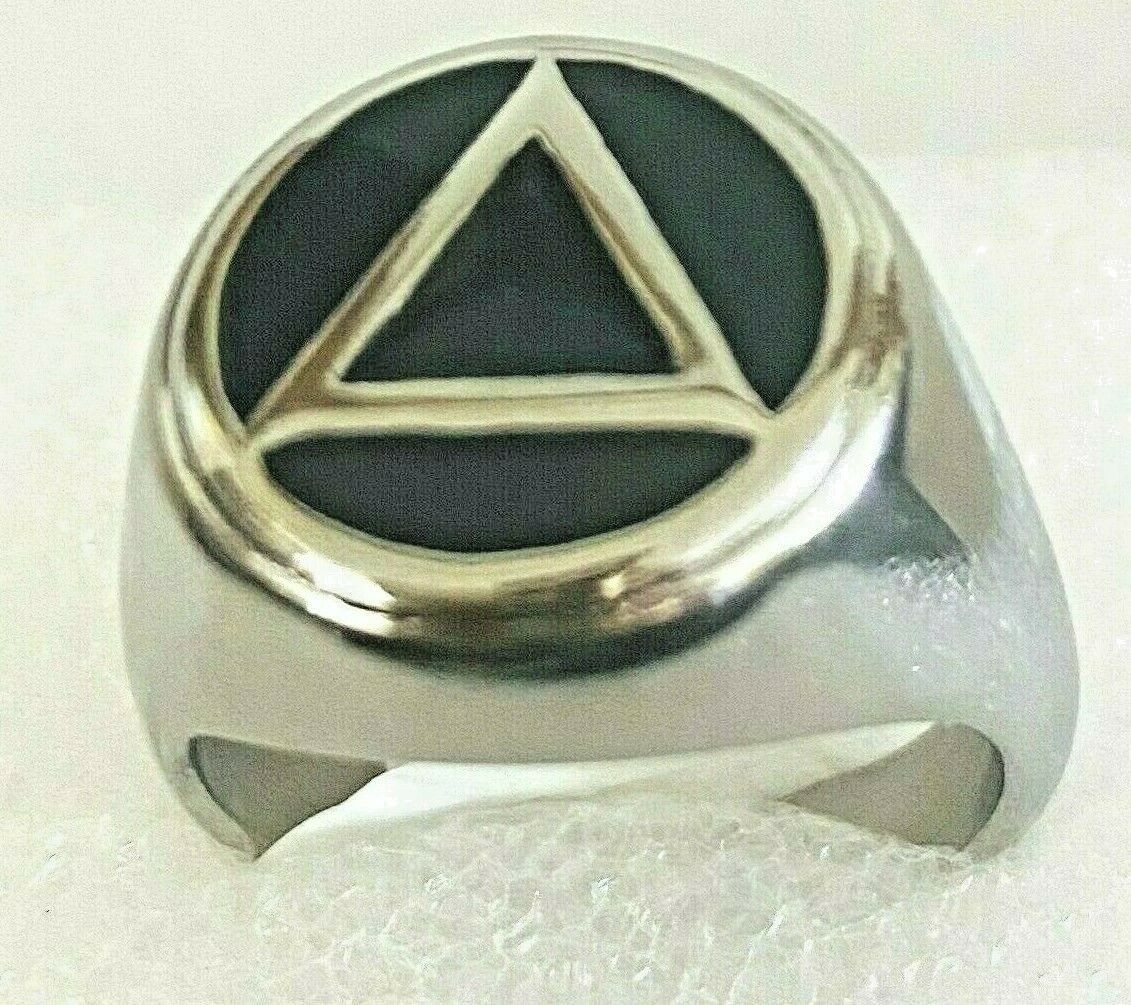 Sterling Silver Recovery Jewelry Sobriety AA Ring Sterling Silver ...