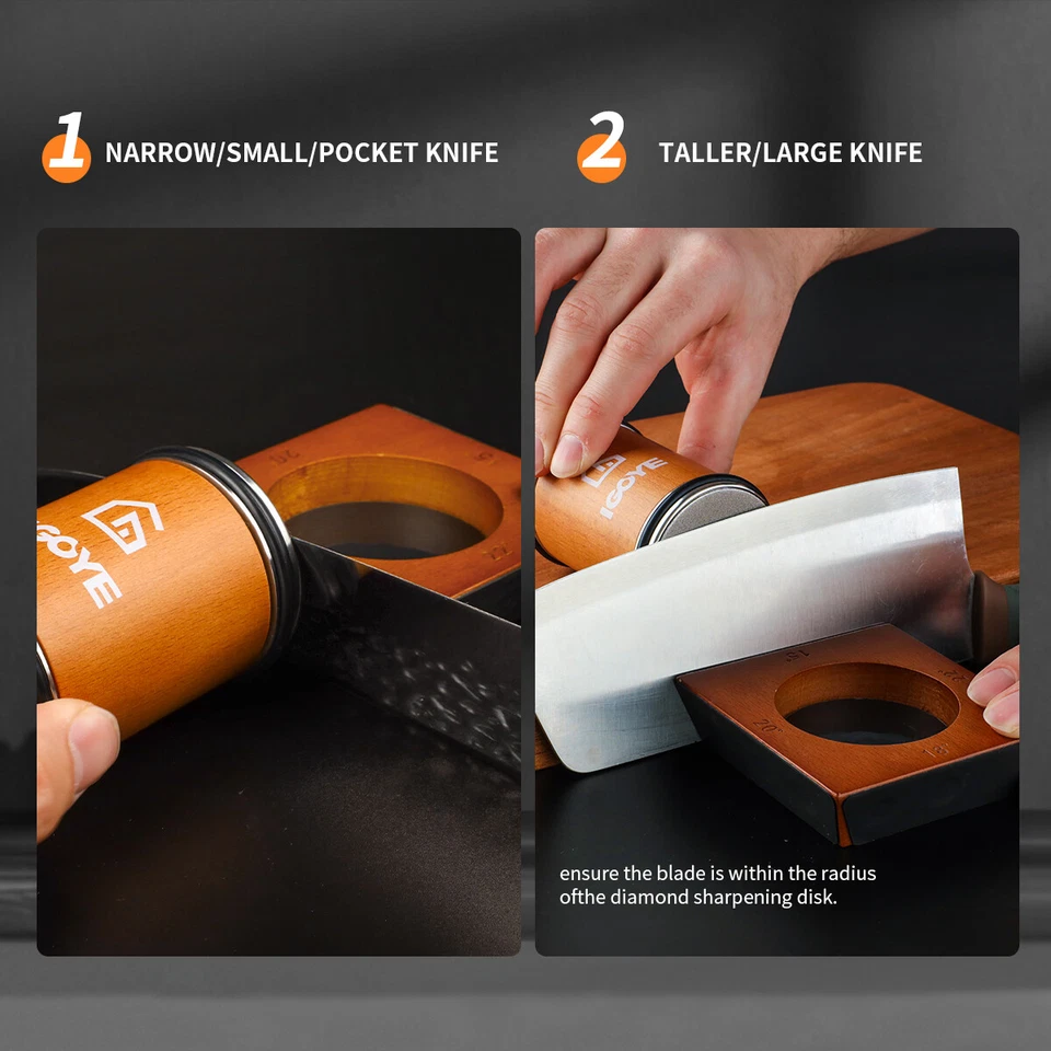 Diamond Rolling Sharpening Knife Sharpener Tool 4 Adjustable Angle Magnetic Base - Image 4 of 4