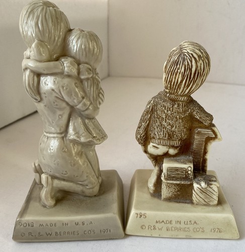1970s Figurines R & W Berries CO’s Mother And Father Figurines Lot Of 2 - Picture 6 of 9