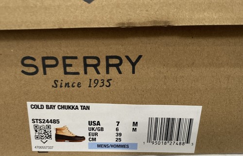 Sperry Top-Sider Men's Cold Bay Chukka Tan Waterproof Boots Uk 6 Eu 39 #498 - Picture 11 of 11