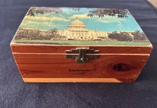 The US Capitol Washington D.C. Photo Cedar Wood Trinket Box