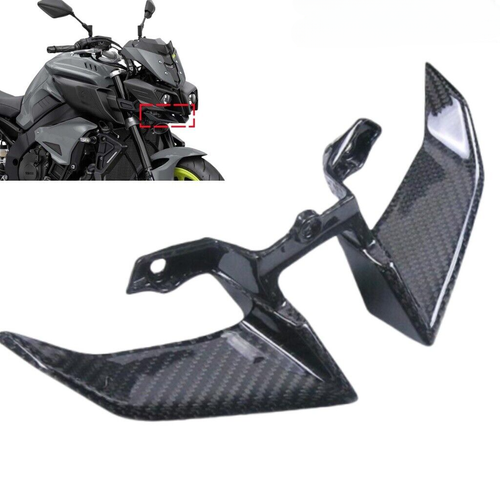 For Yamaha MT-10 / FZ-10 2016-2024 Real Carbon Fiber Headlight Wing Panel Cover - 第 1/12 張圖片