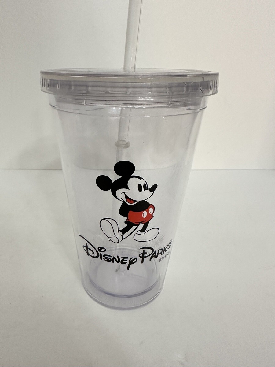 Starbucks Disney Parks Mickey Mouse 16 oz Clear Tumbler Lidded Cup