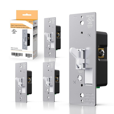  LED Slide Dimmer Switch 600W Single Pole 3-Way UL Listed Wall Control 4 Pack