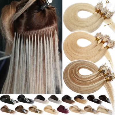 Thick Micro Ring Beads Easy Loop Tip Link 100% Remy Human Hair Extensions 200pcs