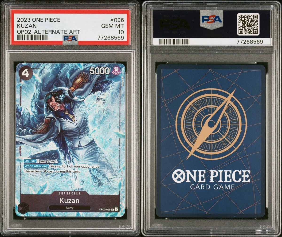 Kuzan PSA 10 Gem Mint Alternate Art One Piece TCG English