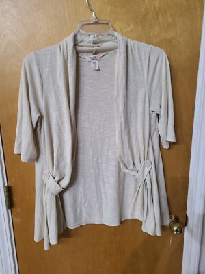Route 66 Lightweight Layering Cardigan, Large, Pull Back Tabs, Open Style