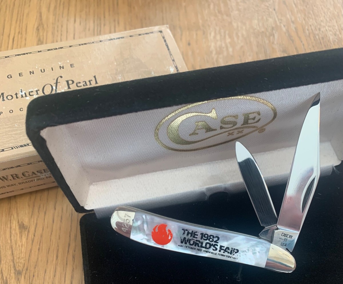 CASE WORLD'S FAIR MOP PEARL PEANUT KNIFE NEVER USED IN BOX #8220