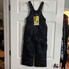All In Motion Childs XS Black Wind  Water Resistant Snow Bib NWT