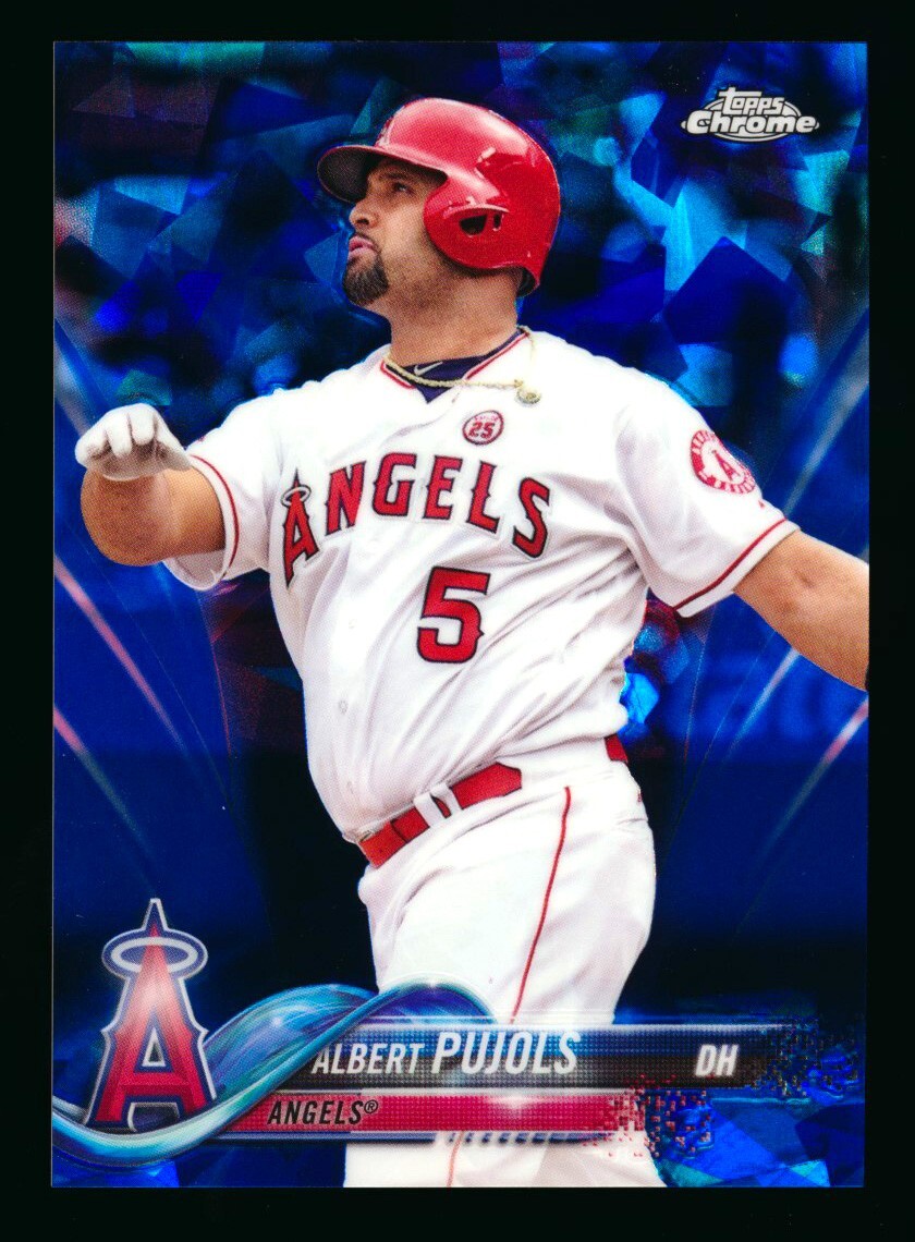 2018 TOPPS CHROME SAPPHIRE #582 ALBERT PUJOLS ICE REFRACTOR LA ANGELS RARE SP!