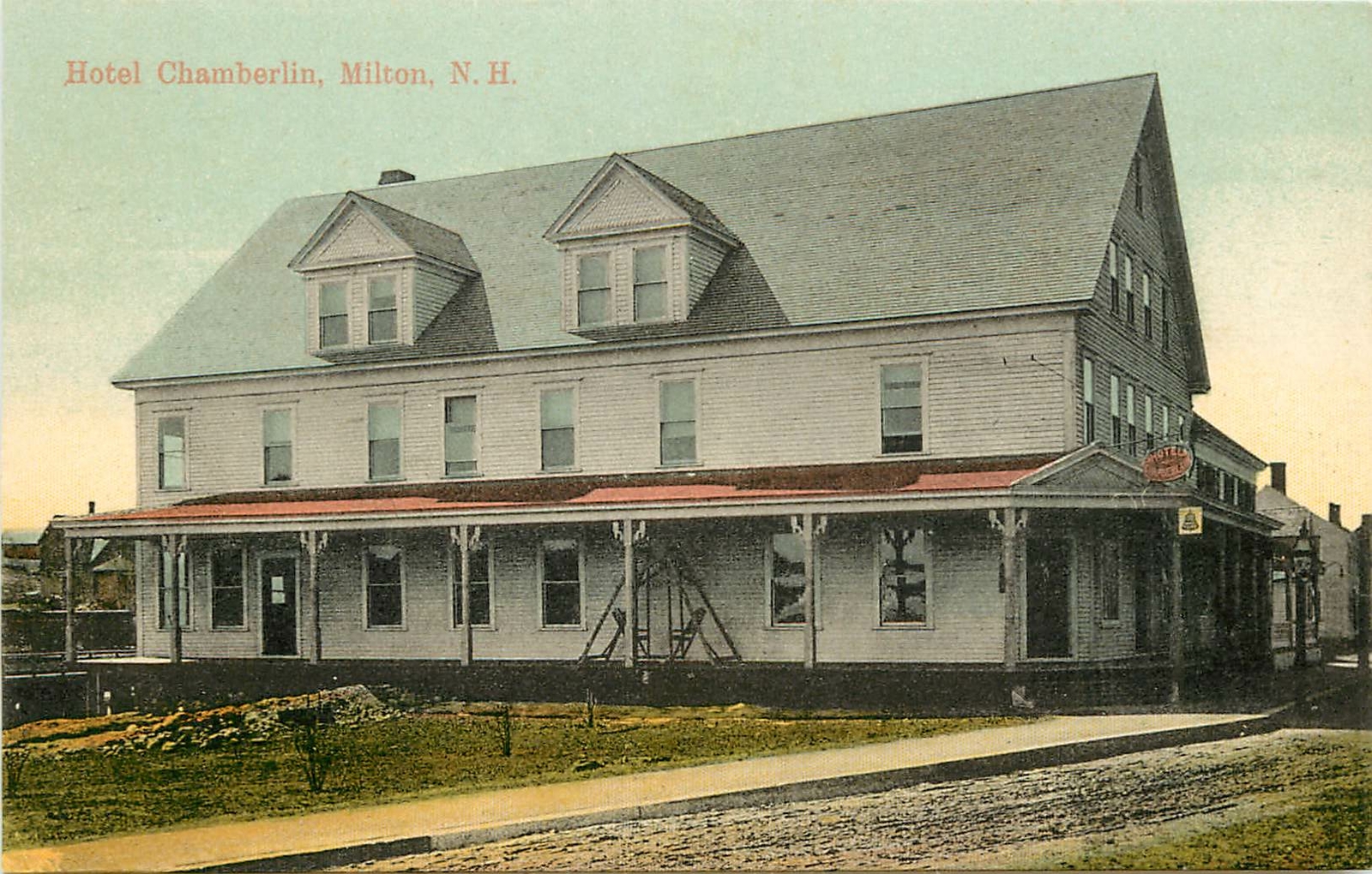 New Hampshire, NH, Milton, Hotel Chamberlin 1910's Postcard eBay