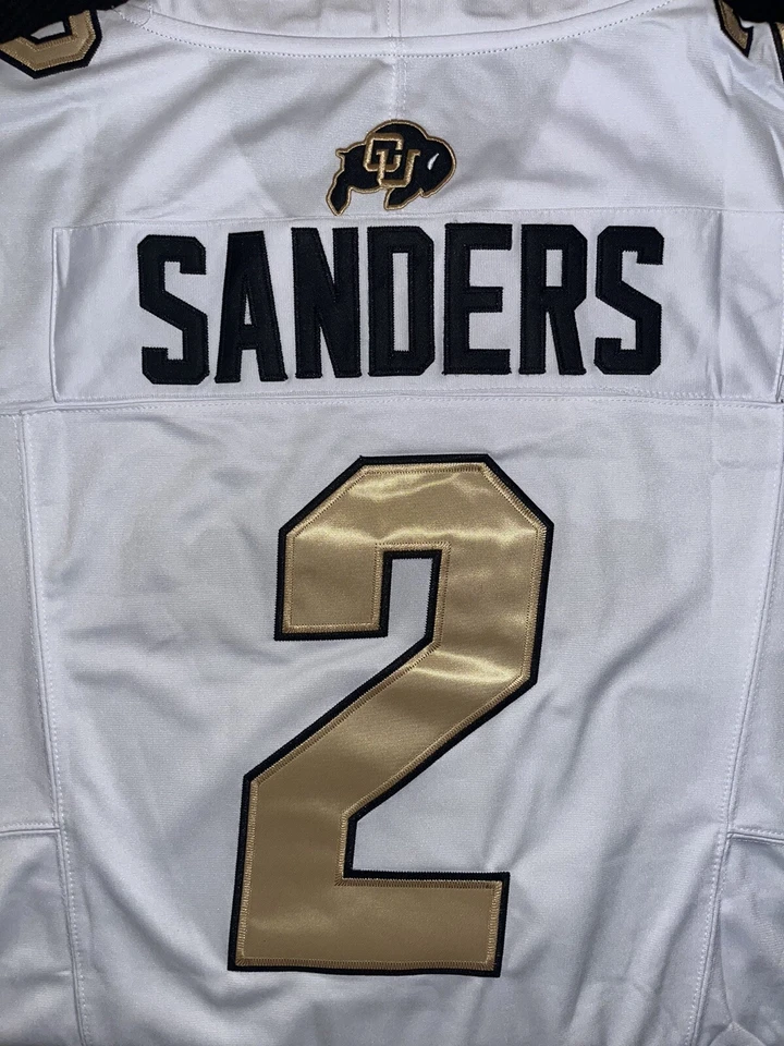 Shedeur Sanders Colorado Buffaloes White Jersey 2024 FUSE Stitched 2 NWT - Image 4 of 4