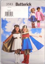 Butterick 3583 Children's Hero Style Costumes 3 variations size 2-3-4-5