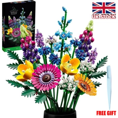 Hot Wildflower Bouquet Set, Artificial Flowers with Poppies 10313 Icons Gifts UK