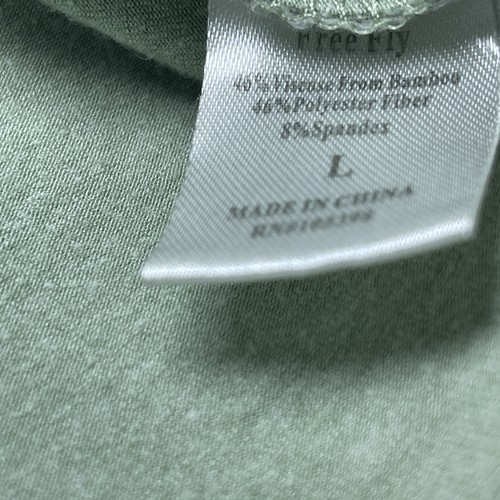 Free Fly Polo Shirt Mens Large Green Bamboo Performance Short Sleeve Golf - Picture 4 of 7
