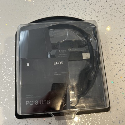 EPOS PC 8 USB On-Ear Stereo Headset mit Inline Lautstärke/Stummschaltung/Mikrofon UNGETESTET