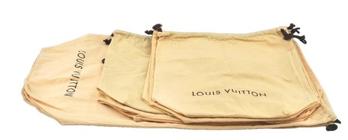 Authentic Louis Vuitton Dust Bag 8 Set Cotton Beige 16.5x15.7x6.7 LV AA132