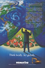 Vintage 1995 Komatsu Print Ad Promo Ad