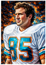 NICK BUONICONTI * Miami Dolphins * FOOTBALL * Illustrated Art Card * ATC ACEO