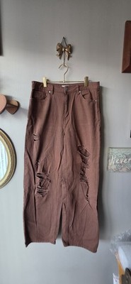 Madden NYC Brown Distressed High Waist Jeans Women s Size 9 90s Fit