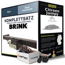 Für CITROEN Jumpy III Typ V Anhängerkupplung starr +eSatz 13pol uni 04.2016- NEU