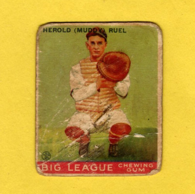 1933 Goudey Herold Muddy Ruel #18 St. Louis Browns FAIR FREE SHIPPING