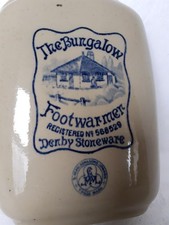 BUNGALOW FOTWARMER DENBY pottery MAWS CHEMIST Blue print 