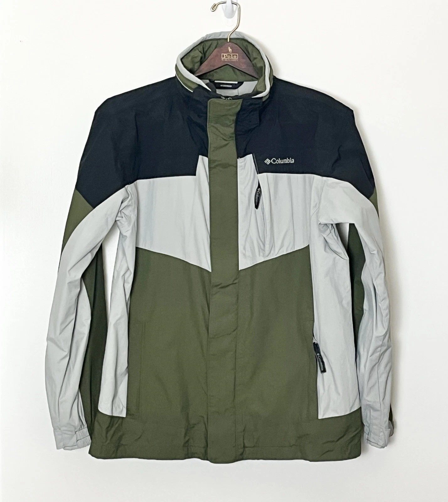 Columbia Bugaboo Interchange Jacket Boys LRG Green Outdoor Waterproof Gorpcore