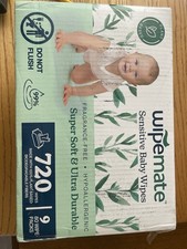 Wipemate Baby Wipes Hypoallergenic Super Soft Ultra Durable No Fragrance 720 CT