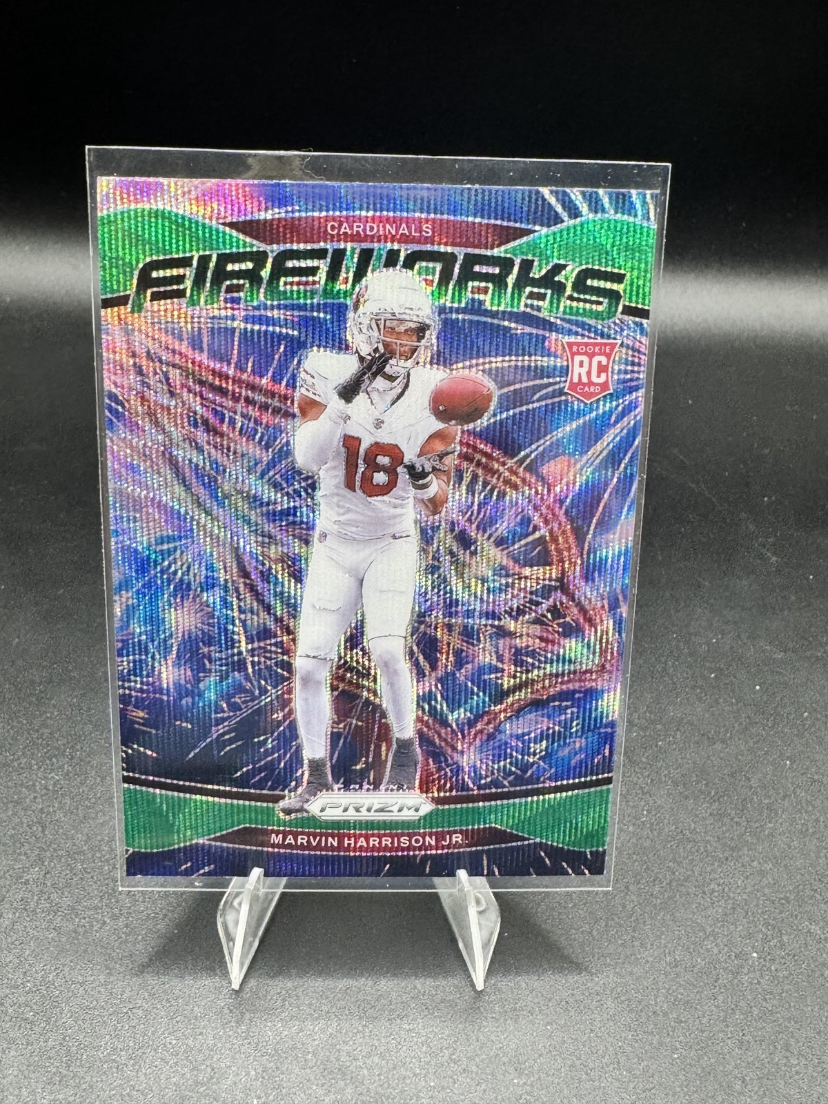 Marvin Harrison Jr. Panini Prizm Fireworks #20 Green Prizm