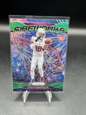 Marvin Harrison Jr. Prizm 2024 Panini Prizm #20 Fireworks Green Prizm RC