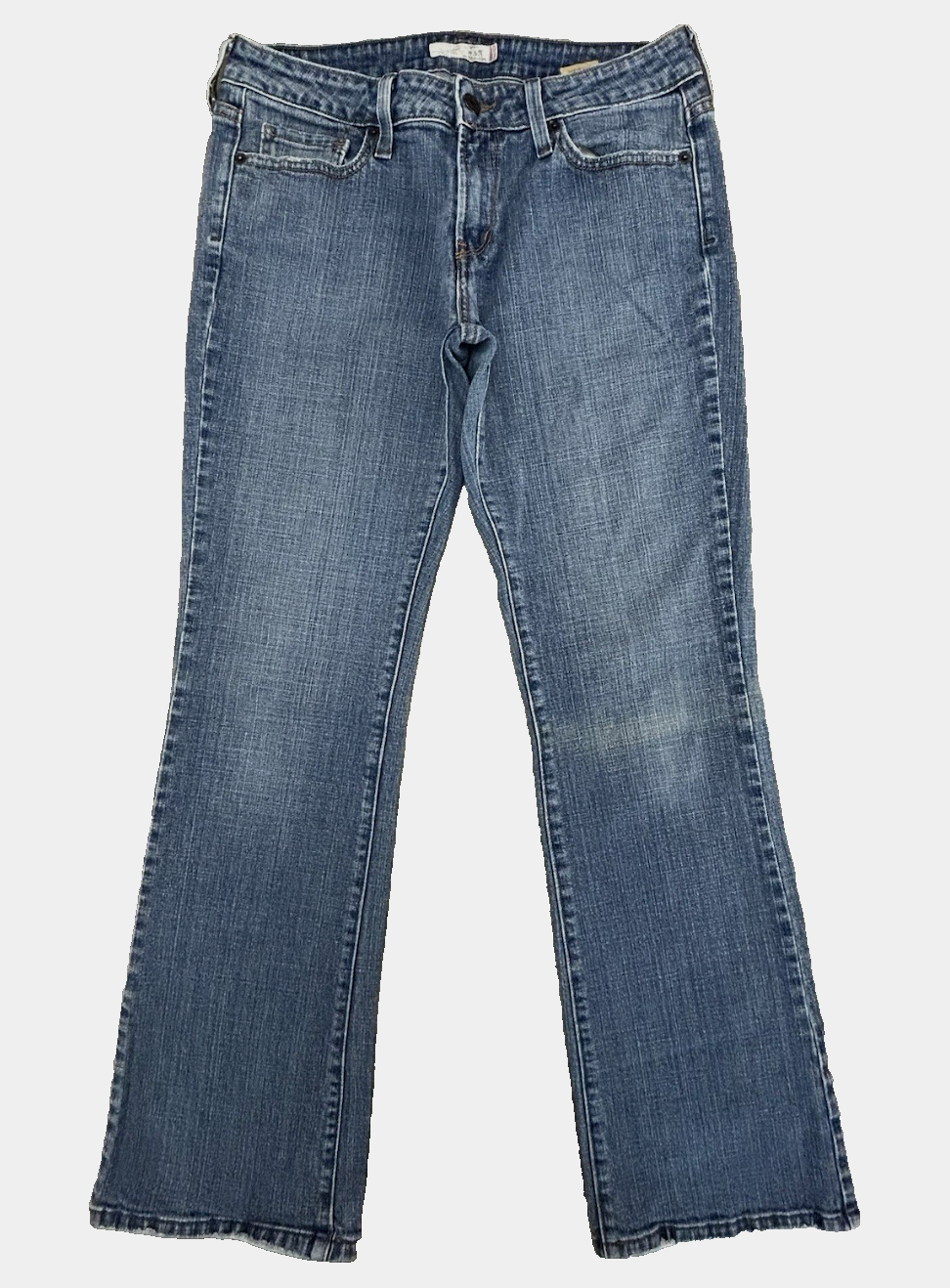 LEVI'S JEANS 545 Low Rise Bootcut BOOT CUT MEDIUM BLUE Stretch Distressed 10 M