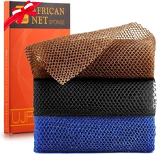 3 Pieces African Bath Sponge African Net Long Net Bath Sponge Exfoliating Shower